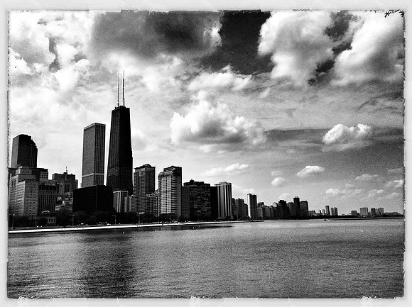 B&W Afternoon - Oak Street Beach ~Chicago, IL