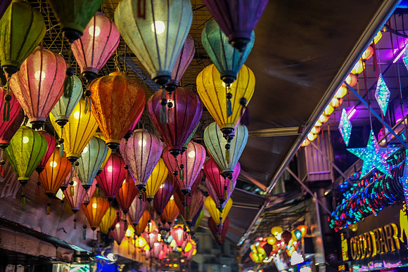 Traditional Vietnamese Bamboo & Silk Lanterns ~Hanoi